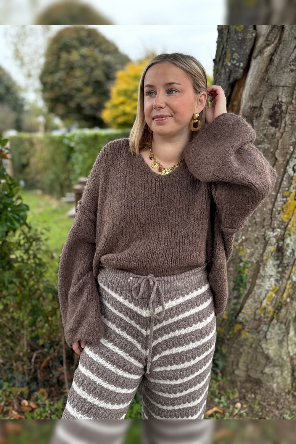 Pantalon en maille Léana