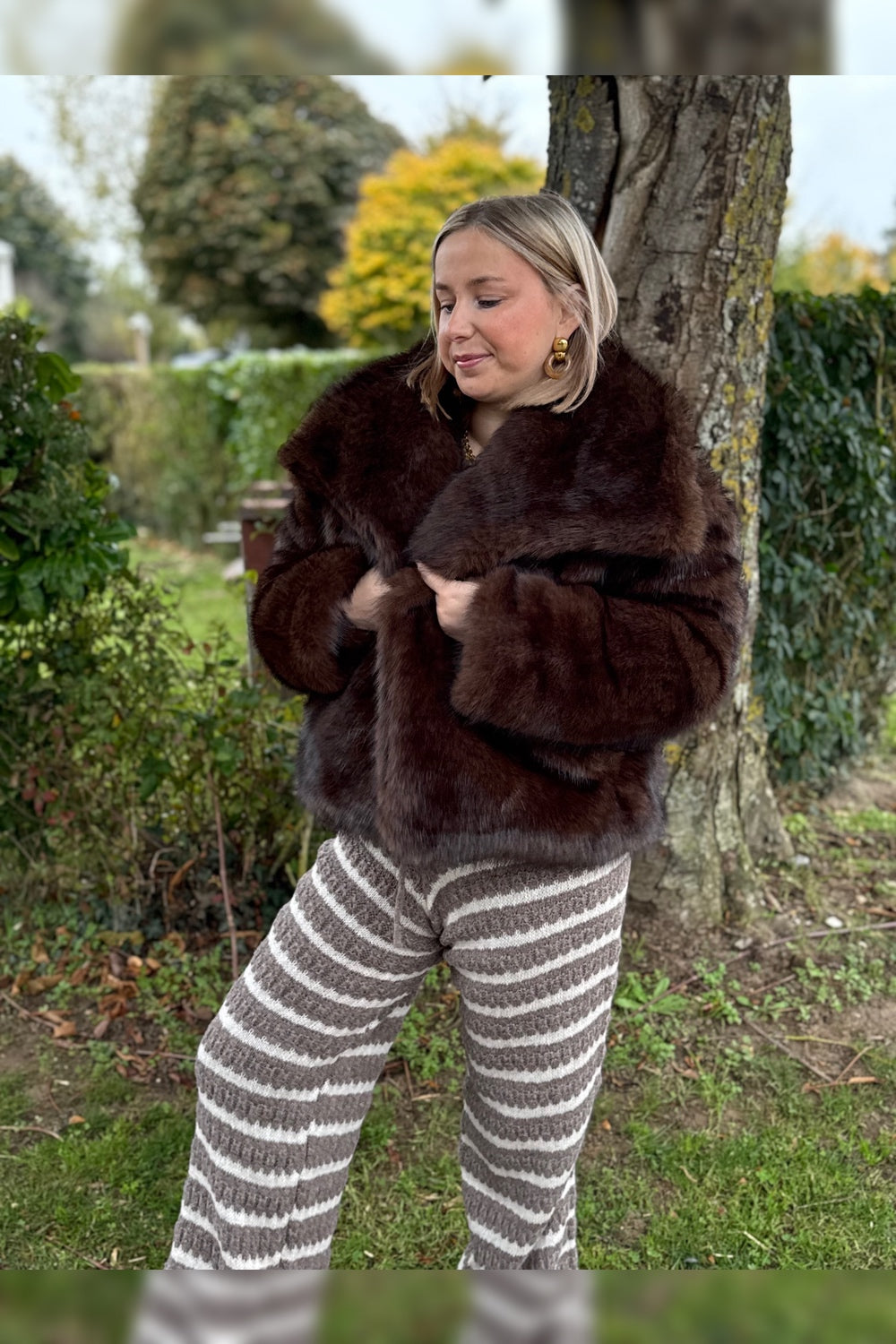 Manteau en fausse fourrure
