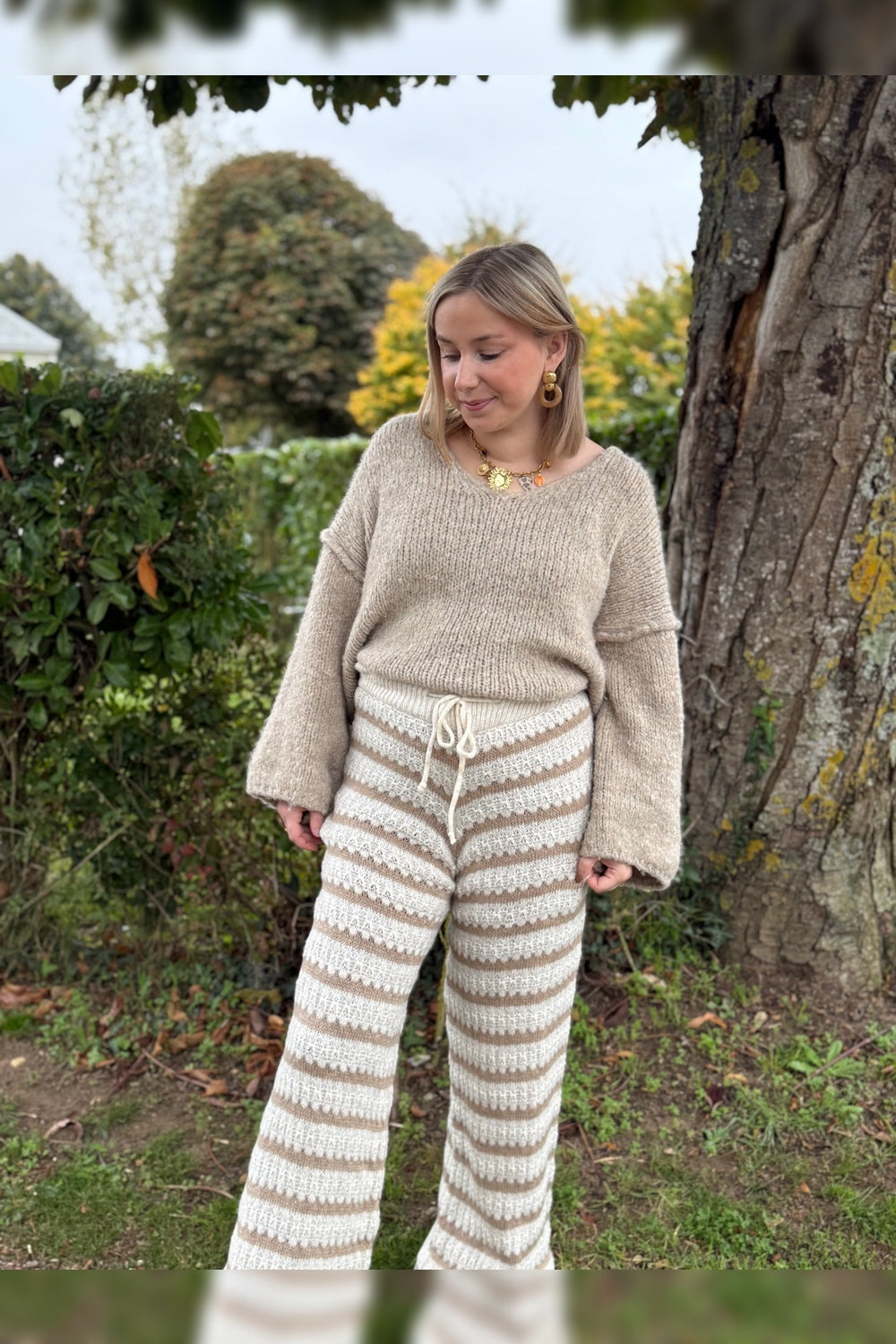 Pantalon en maille Léana