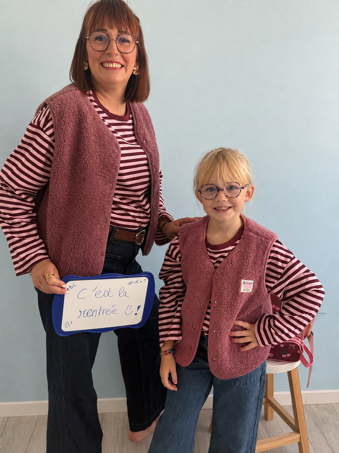 Sans manches enfant prune