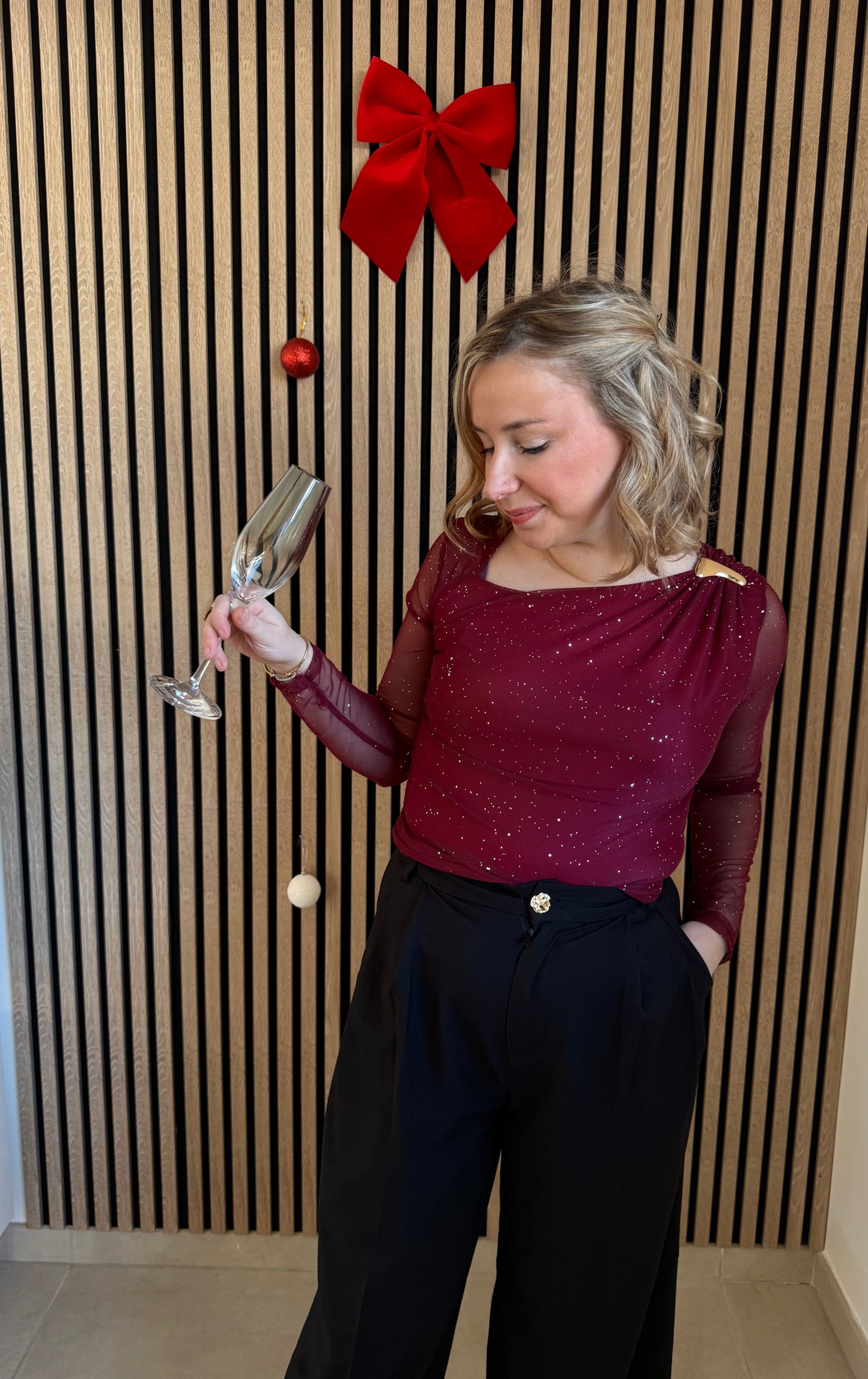 Top Joyce à paillettes