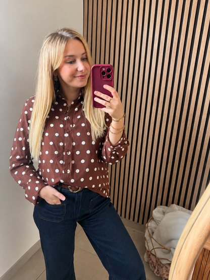 Chemise à pois