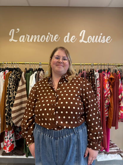 Chemise à pois