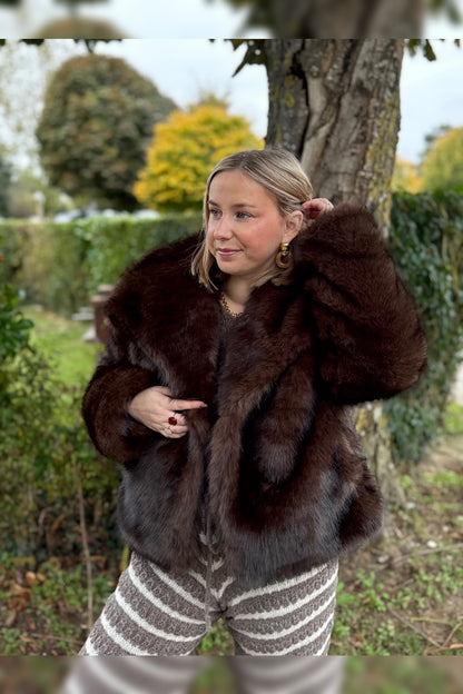 Manteau en fausse fourrure