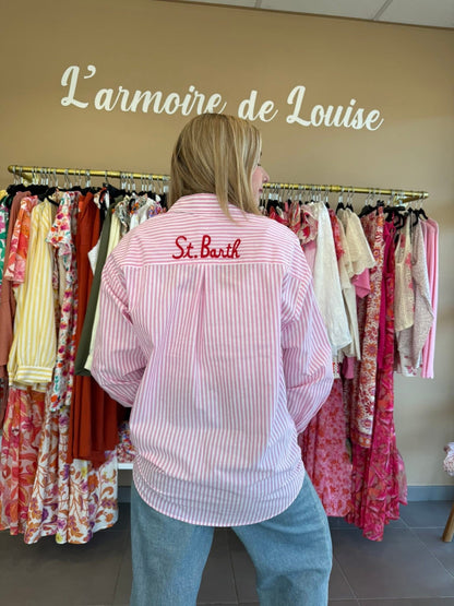 Chemise saint Barth rose