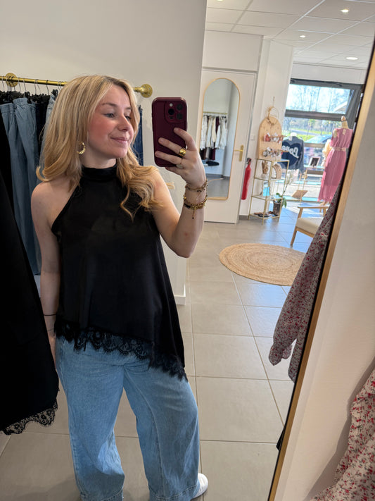 Top asymétrique dentelle Tess