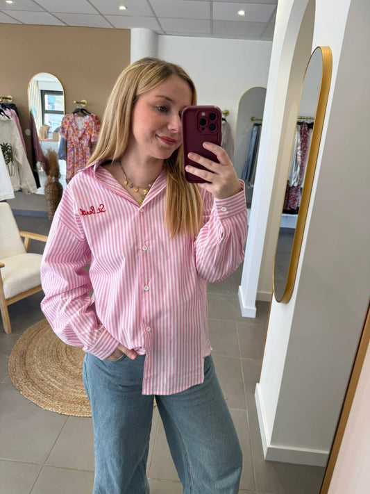 Chemise saint Barth rose
