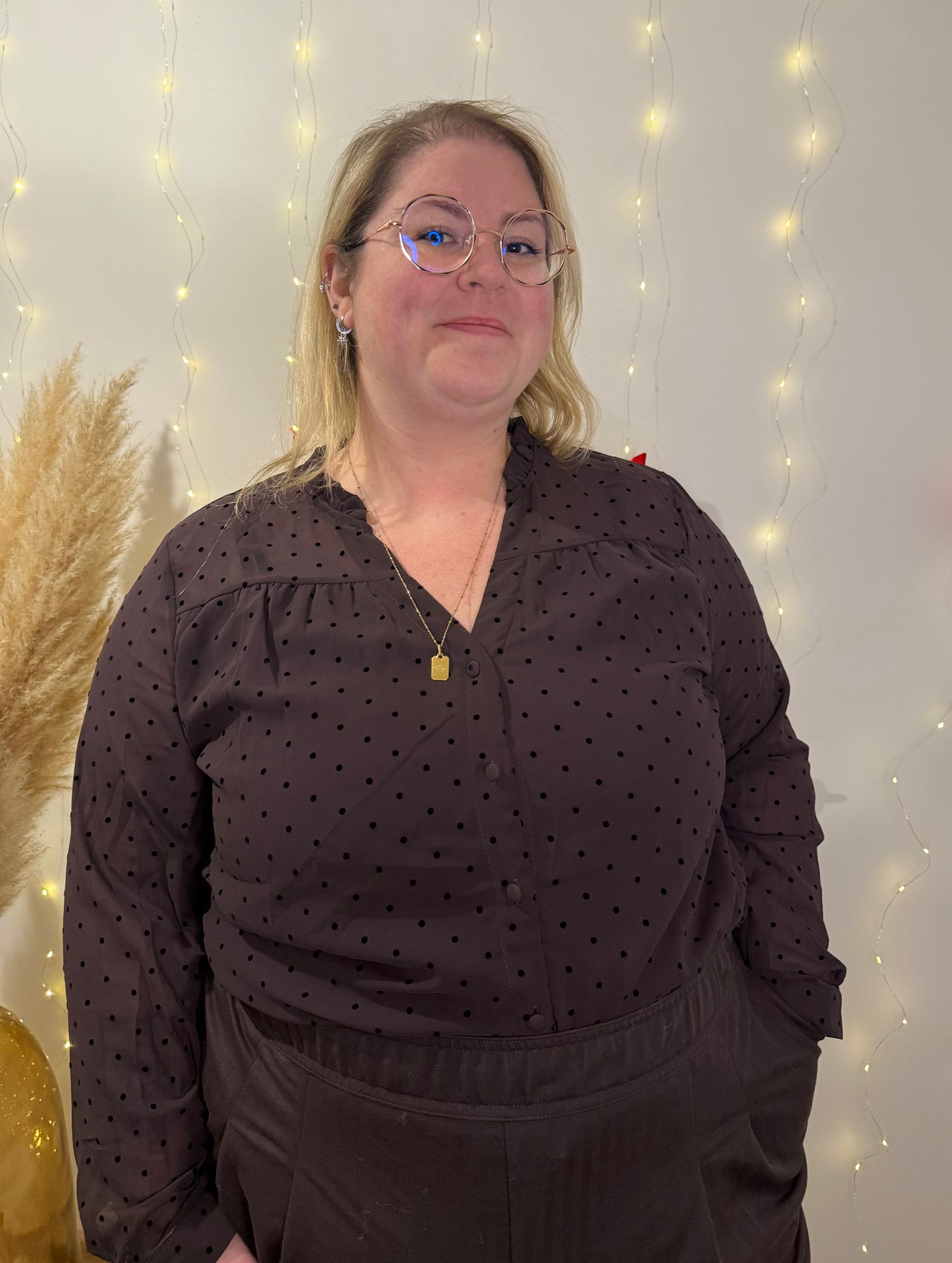 Blouse à pois (Grande taille)