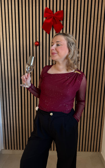 Top Joyce à paillettes