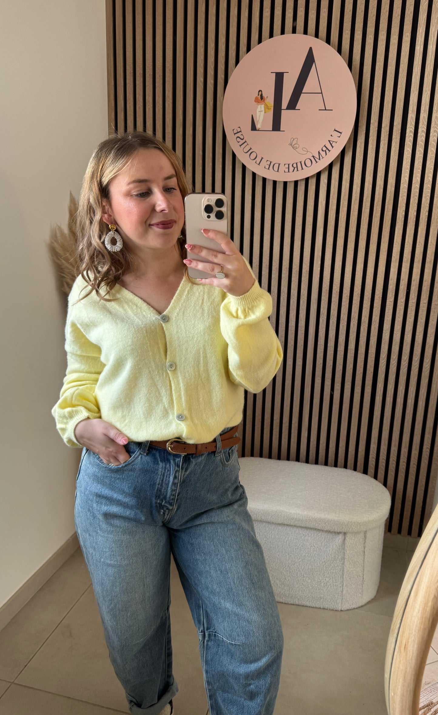Gilet / Pull  Amalia Jaune