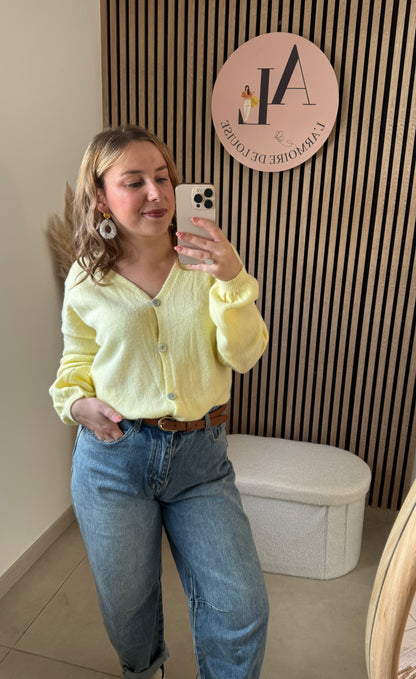 Gilet / Pull  Amalia Jaune