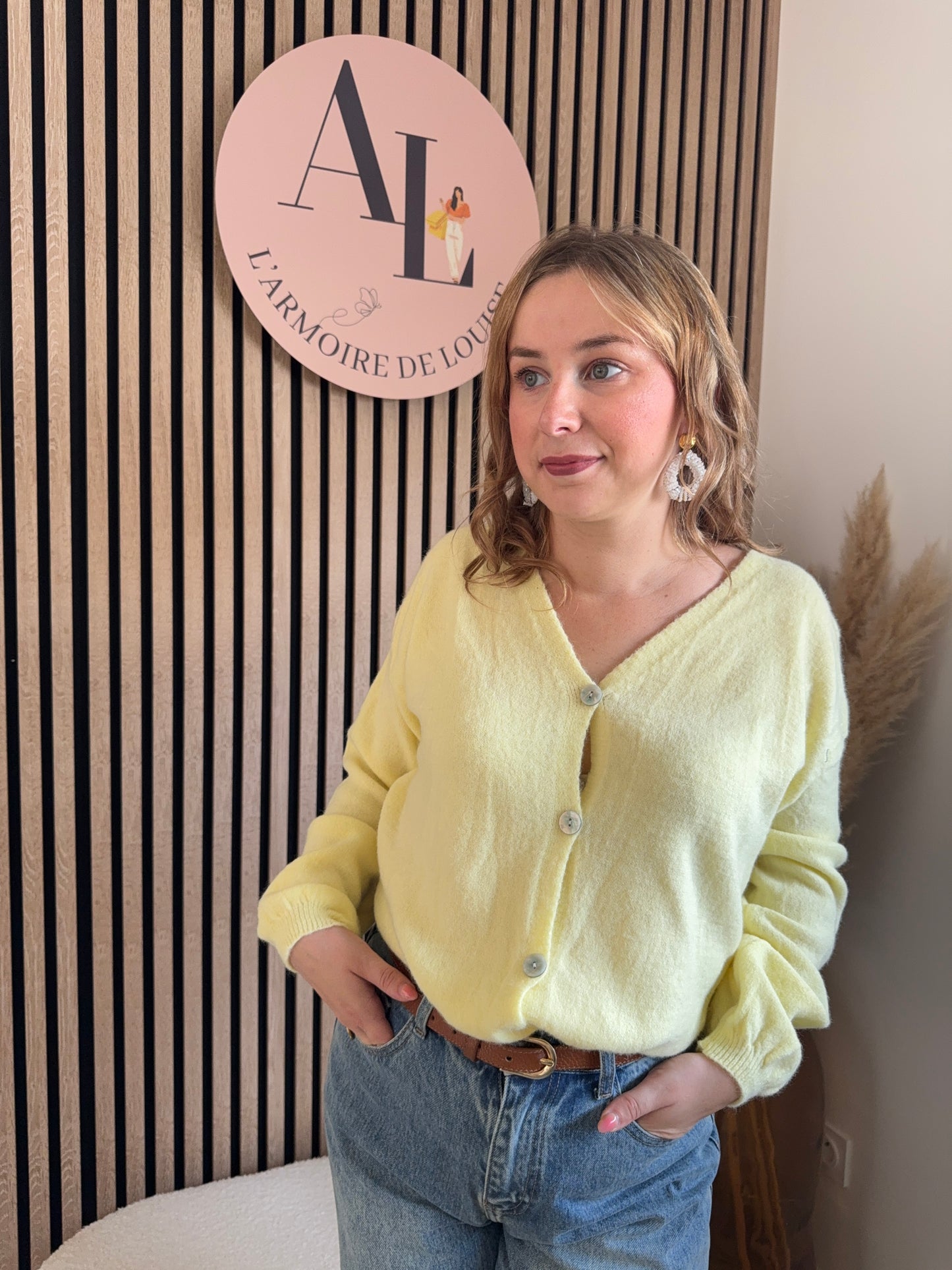 Gilet / Pull  Amalia Jaune